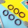 Hair elastic band "Flower ornament" (set 6 pcs) buttercups