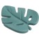 Silicone teether "Tropics", green color, mum & baby