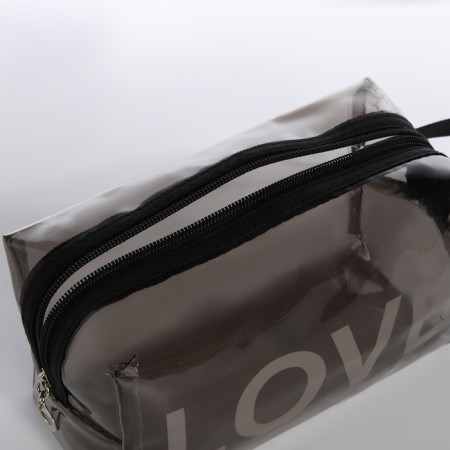 Cosmetic bag with lightning, black/transparent color-3