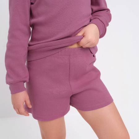 Kidsa (sweatshirt, shorts) minku, raspberry color, height 110 cm-3