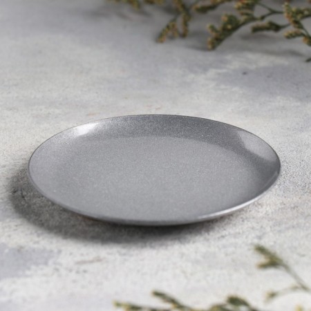 Summary "plate 76" metal per candle, 7.6x7.6 cm, silver-1