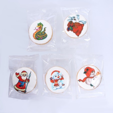 New Year. Vanilla cookies "New Year's assortment No. 1" 35g (1 Cor = 16pcs)-10