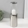 Ceramics candlestick, glass for 1 candle "chrome" d = 7.5 cm silver 9.2x9.2x29.5 cm