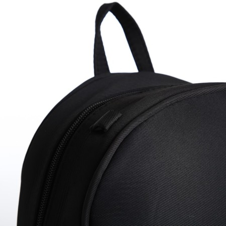 School textile Backpack with ears on hairpins, 27x23 cm, black color-6