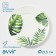 Plate dessert shade "Fern sheet", d = 21.5 cm, glass ceramic, white color