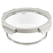 Smart Solutions baking and storage container, round, with a lid, 1.3 l, the color is light gray