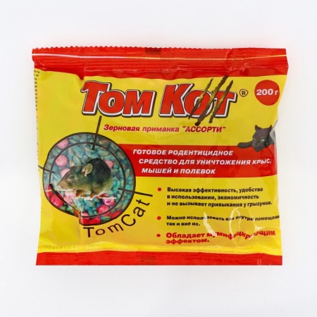 Grain bait from rodents "Tom Cat", Assorted 200g