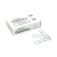Office clerk Globus, 50 pcs., 50 mm, without coating, corrugated