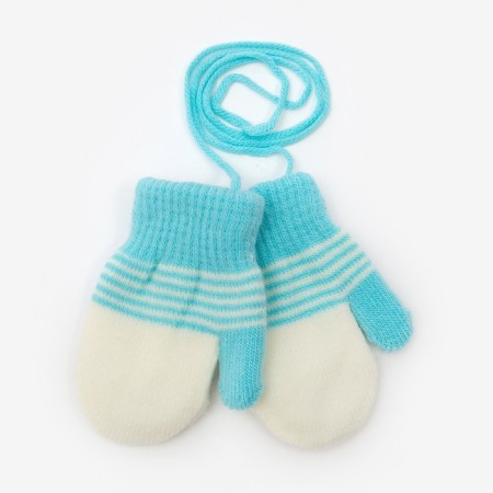 Mittens double for a boy, color mix, 1-2 years old-1