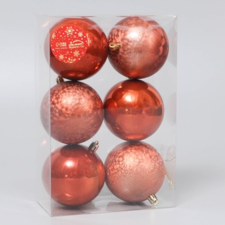 Set of balls plastic D-7.5 cm, 6 pcs "Fat of Magic" Brown-1