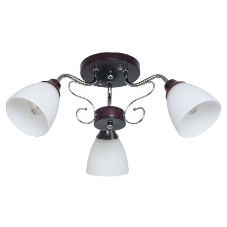 Lamp Ceiling Economy Highlight 50640/3cr+Br WT, 3x60W, E27, 23.5x60x60 cm, brown color