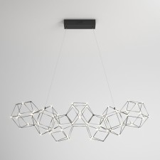 Светильник подвесной Eurosvet Uma 90168/7, LED, 35 Вт, 4000К, 1974Лм, 945х325 мм, цвет чёрный жемчуг