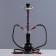 Hookah Silent Night, 50 cm, 2 tubes, black flask, shaft chrome