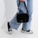 Youth bag with lightning, 1 outer pocket, black color