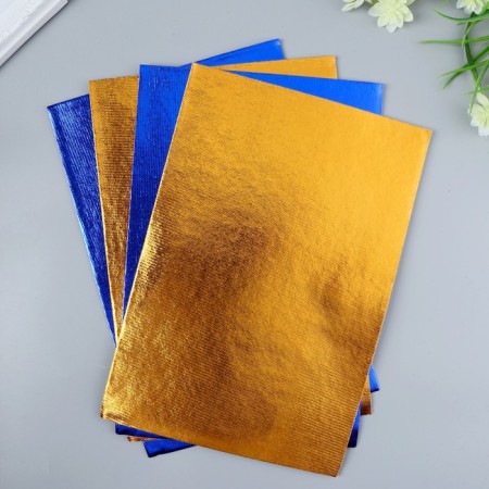 Metallized felt 1.4 mm 20x30 cm (set 4 sheets) cent. Assorted