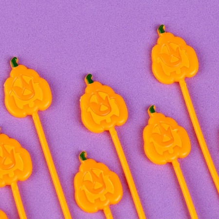Pumpkin skewers, 12 pieces in a set, orange color-3