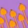 Pumpkin skewers, 12 pieces in a set, orange color