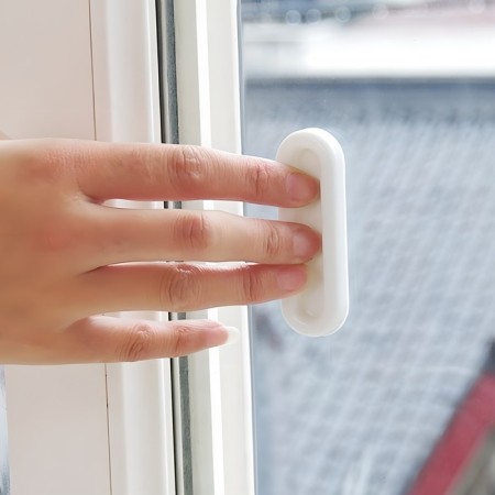 Furniture handle self -adhesive cappio, l = 106 mm, plastic, white color-6
