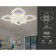 LED ceiling LED with Ambrella Light, Original, FA8844, 8XLED, 190 W, 14250LUM, 3000-6400K, white color.