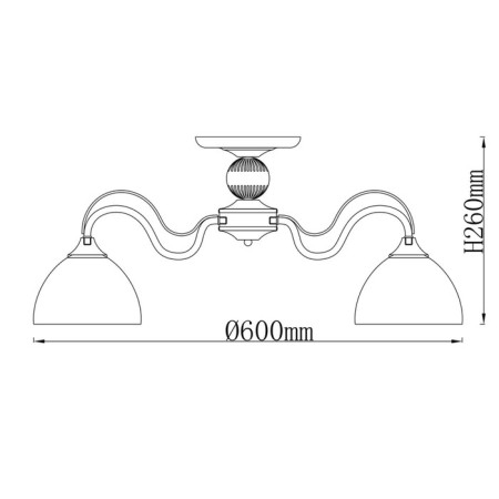 Olympus lamp, size 60x26x60 cm, E27-9