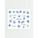 Slider - Bright nail design, packing 6 pcs, blue/yellow/green color