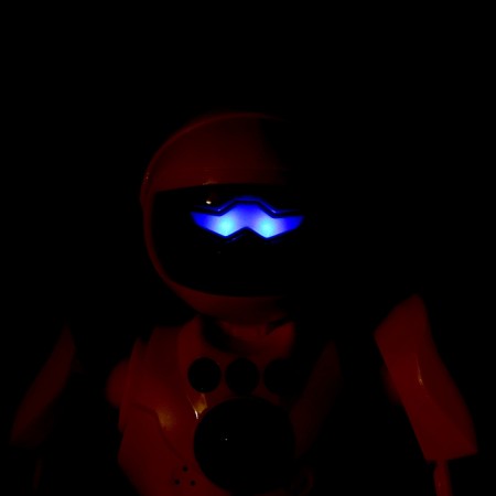 Robot radio -controlled "cyber bot", light and sound effects, yellow color-16