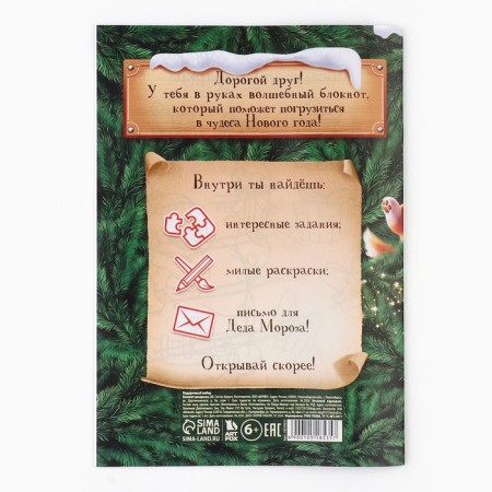 New Year's gift set, notebook coloring and multi-colored pencil "New Year's animals"-4