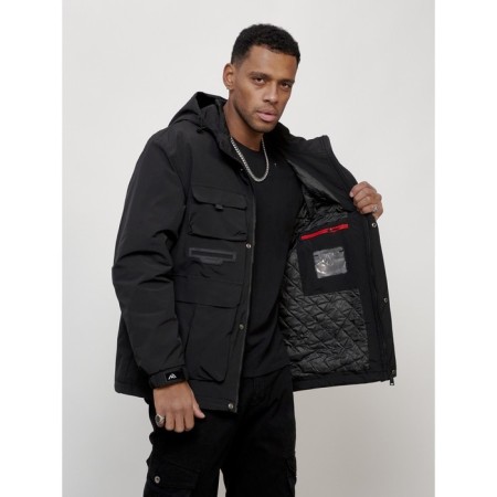 Sports male jacket, size 50, black color-8