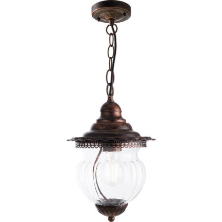 Sadovo-park lamp Feron PL595, IP44, E27, 60 W, 195x195x885 mm, brown color-1