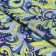 Payer satin fabric stuffed, width 150 cm, blue-blue color