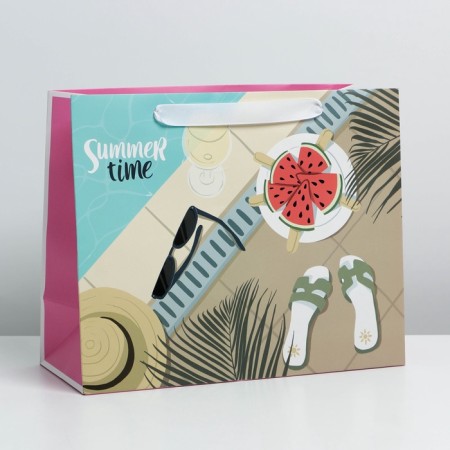 Gift package laminated with a plastic window, packaging, “Summer Stories”, 32.5 x 26.5 x 13.5 cm-2