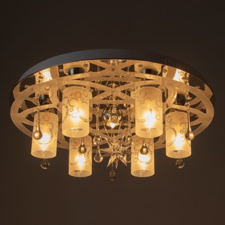 Люстра 5251/6+1 6х40Вт Е14+1х35Вт MR11 ПДУ LED 55х55х19см-3