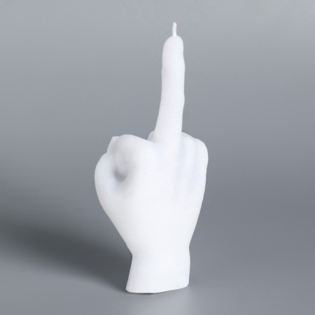 Figure candle "Hand-fake", 10x4 cm, white-4