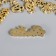 Connector for creativity plastic "Princess" gold with rhinestones 1.4x4.0.3 cm
