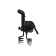 Bida mixer Rush Capri CA1435-99Black, with a hygienic shower, built-in, black