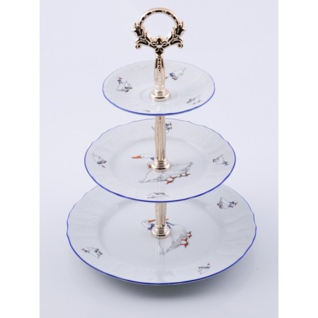 3-tier everages Bernadotte, Decor "Geese"