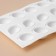 Form for mousse desserts and baking konfinetta “lemons”, silicone, 29 × 17 × 3 cm, 15 cells (5.5 × 4 cm), white color