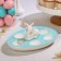 Top for eggs “Bunny”, 25 × 18 × 9 cm, blue color