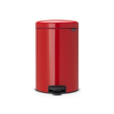 Brabantia Newcon bucket, plastic inner bucket, with a pedal, flame red color, 20 liters