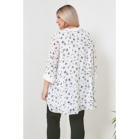 Women's tunic, size 58, white color-4