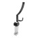 Hook furniture tundra TKT001, three -rod, black, 4 pcs TMP