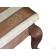 Retro banquet with storage, 550x330x430, medium brown, fabric strip brown.