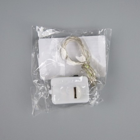 Rosa thread. IP20, 2 m, N.S. LED (1608) -20-4.6V, AG13X3 (in the set), 3 modes, Green glow-5