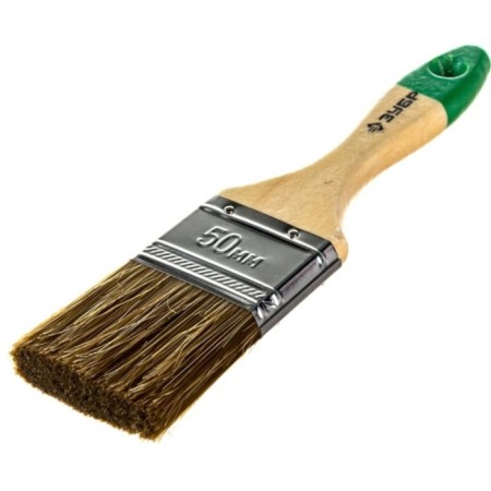 Brush flat bison 4-01009-050, mixed bristles, wooden pen, 50mm-1
