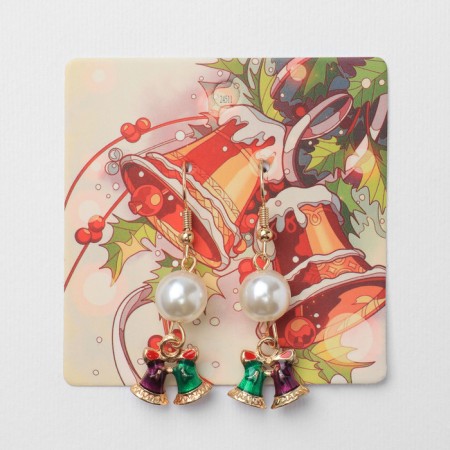 New Year! Earrings "New Year" bells, colored in gold-3