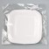 A plate disposable paper square "white", square, 16.5x16.5 cm