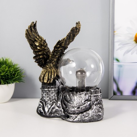 Plasma ball "Eagle" gray 14x9x22 cm Risalux-4