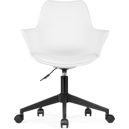 Computer chair Tulin plastic/eco -leather, black/white 60x60x83 cm-1