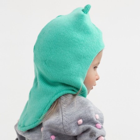 Hat-shop with ears cat, mint color, size 46-50-1