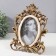 Polystone photo frame 10x15 cm "Munich" white with gold 25.5x18.5 cm